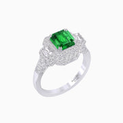 Emerald and Diamond Ring - Shahin Jewelry